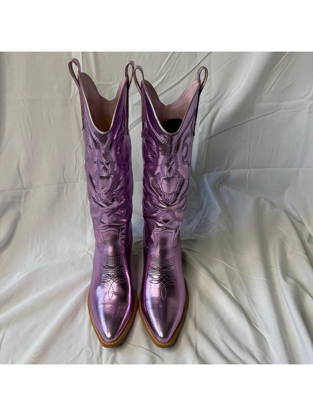 Western Cowboy Boots Womens 8 Metallic Purple Lilac Festival NWOT